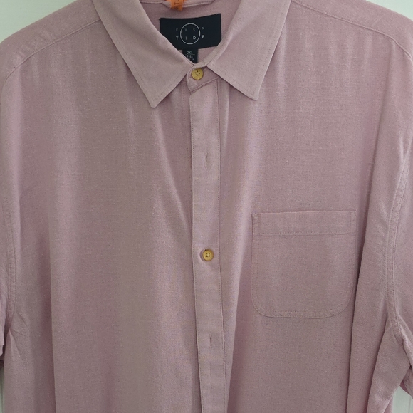 Elegant Men's Mauve Button-Down Shirt - Picture 1 of 3
